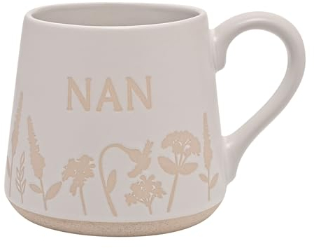 Widdop & Co. Stoneware Sentiment Mug - Nan Wildflower Meadow - Contemporary Heartfelt Mug Gift Idea - The Cottage Garden