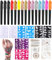 Tatouage Temporaire Kit Tatouage Stylo Tatouage avec 15 Stylos Tatouage 10 Pochoir Tatouage ​et 2 Autocollants,kit tatouage,Cadeaux d'anniversaire pour Garçons Adultes et Filles