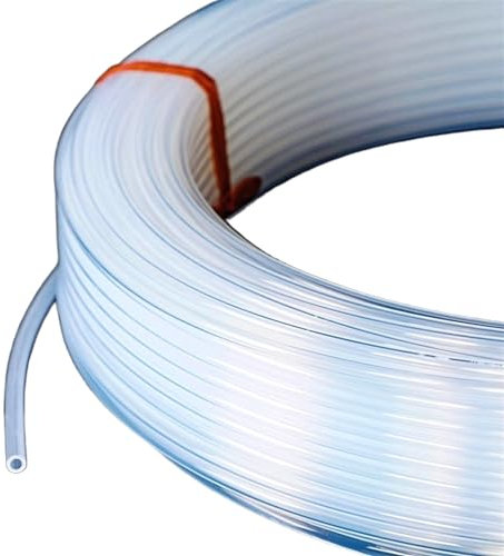 GRASAKY flexiable rubber 3D Printer 50 meter 2mm x 4mm Clear PTFE Tube Pipe For 1.75mm Filament 3D Printer Printing drain elastic (Size : 50Meter)
