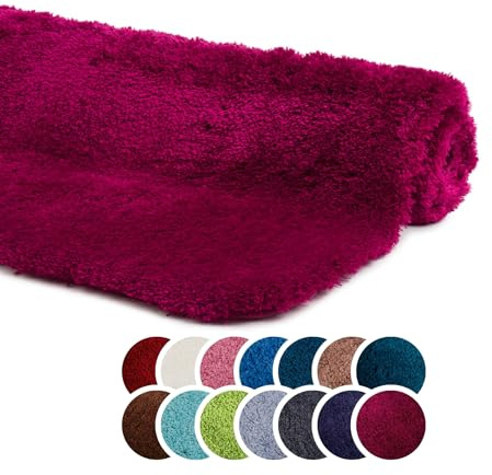 liebling Badteppich 70x120 cm, rutschfeste Badmatte, Cyclam, Superior | 100% Polyester (Mikrofaser), Weicher Badvorleger 70 x 120, Anti-Rutsch-Unterseite, Fußbodenheizung geeignet, Waschbar 30 Grad