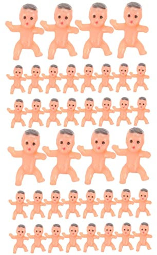 VICASKY 40 Stk Engel Puppe Puppe Puppenhaus-miniatur Eiswürfelspiel Babys Tortenaufsatz Für Die Babyparty Kleine Babygeschenke Rollenspiele Für Kinder Spielzeuge Kleines Babymodell Plastik