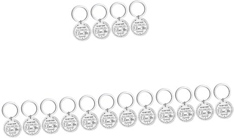 SOIMISS 16stücke Edelstahl Schlüsselanhänger Für Meine Tochter Inspirierende Persönliche Schlüsselringe Langlebige Dekoration Für Taschen Und Schlüsselbund