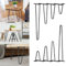Suusolny 4X Hairpin Legs DIY Tischbeine Metall Tischgestell Tischkufen Austauschbare Schrank und Tisch Möbelfüße Tisch-Füße für Esstisch Schreibtisch Schrank & Hocker - 35cm hoch, 2-Streben