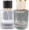 ASADAYS 50ml Refillable Glass Perfume Spray Bottle Travel Atomiser with Vertical Striped Crystal Glass Design Thickened Base Large Capacity Fine Mist Spray (Black/White-50ML)