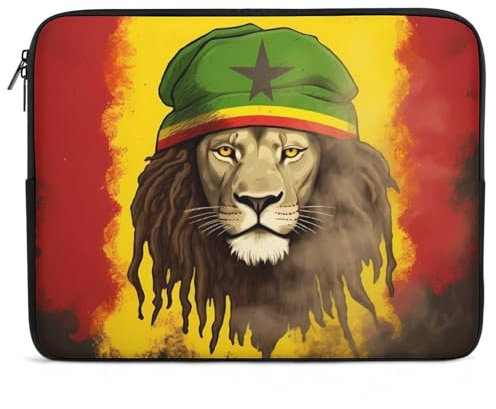 Jamaican Rasta Lion Novelty Laptop Bag Protective Case for 10/12/13/15/17 Inch Laptop/Notebook/Ultrabook