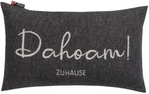 David Fussenegger Kissenhülle Silvretta 'Dahoam' 30 x 50 cm Anthrazit