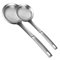 HJYDGJ 2 piezas cocina fina araña colador para cocina con cucharón de grasa con agujeros cucharón con agujeros pequeño colador fino cuchara espumadera cuchara de espagueti cuchara cuchara cuchara de