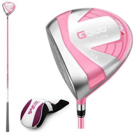#1 Wooden Club for Left Hand Ladies Golfers, High Rebound Women's Lefthanded Fairway Woods Golf Driver, Golf Club Wood (Left,Pink,#1 wood)