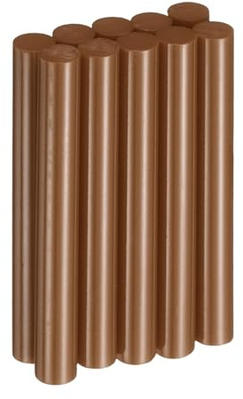 sourcing map 10pcs Hot Glue Sticks 11mm x 100mm Long EVA Mini Hot Melt Adhesive Glue Stick for Hot Melt Gun Wood Plastic Glass Flowers Fabrics Foam, Brown