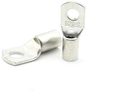 ANNBCDL 5/10PCS SC10 SC16 SC25 SC35 SC50 SC70 SC95 Terminal 10-95 MM² Cable Lugs Wire Connector Tinned Electrical Solder Lug 10-3/0 AWG(SC50-10)