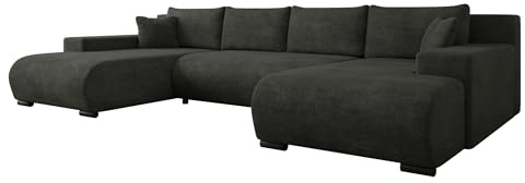 Mirjan24 Ecksofa Nojan, Eckcouch Couch mit Schlaffunktion und Bettkasten, Wohnlandschaft in U-Form, Komfortables Sofa mit Zwei Ottomane (Margo 227.09)