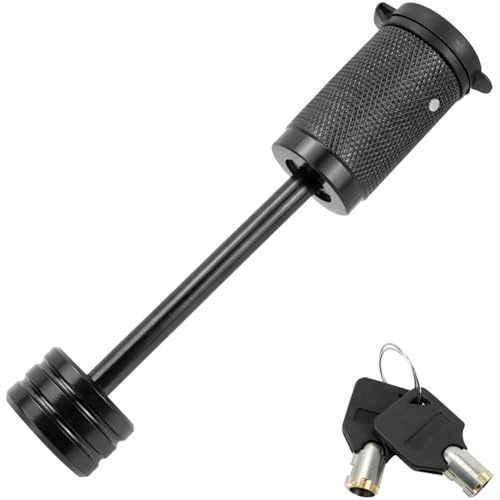 Verrou de coupleur de remorque en acier au carbone en alliage de zinc conçu pour des broches de 6,35 mm pour sécuriser les configurations de remorquage sur les voitures, camping-cars et remorques