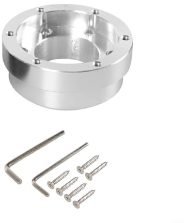 Steering Wheel Adapter Hub Made of Aluminium for Logitech G25 G27 G29 G920, 70 mm Bolt Circle, CNC-Made for 13-14 Inch Steering Wheels, Precise Fit Racing Simulator Accessories (Silver)