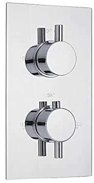 Milano Mirage 2 Outlet Twin Diverter Thermostatic Concealed Mixer Shower Valve - Chrome