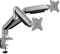 ICY BOX Support de Bureau pour Deux écrans jusqu'à 32 (81cm) Vesa, Guide-câble, Rotatif/inclinable, Ergonomique, argenté 60181