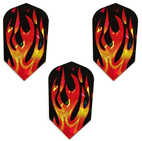 Art Attack Harrows Hologram Great Ball of Fire Flames 75 Micron Strong Slim Dart Flights (1 Set)