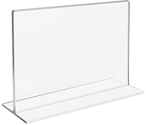HMF 46925 Acryl Tischaufsteller gerade | DIN A4 Querformat | Glasklar