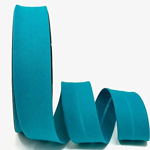 Byetsa türkis 30 mm Polycotton Schrägband auf einer 25 m Rolle