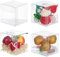 BENECREAT 60PACK 5x5x5cm Geschenkbox Transparent mit Schutzfilm für Schmuck Speicher Display, Hochzeit, Ostern, Muttertag, Vatertag