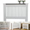 ZanGe Radiator Covers Cabinet Shelf Shelving Wood Trellised Grill Modern Home Furniture Vertical Slatted Design MDF White Painted Easy Assembly- Medium H82 x W112 x D19cm