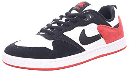 NIKE SB Alleyoop CJ0882 Herren-Sneaker, Größe 44, Weiß/Schwarz, Universitätsrot 102