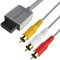 Câble AV Wii 1,8 m composite audio vidéo AV câble de rechange pour Nintendo Wii et Wii U