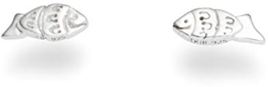 DUR Unisex Ohrstecker ''Fisch'' matt/poliert aus 925er Silber S1480