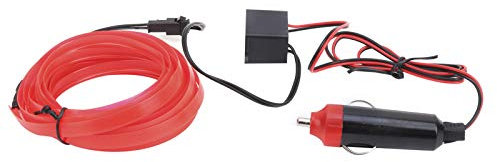 Qiilu Bande de lumières de LED de Voiture, éclairage intérieur de Voiture de 3 mètres(Rouge)