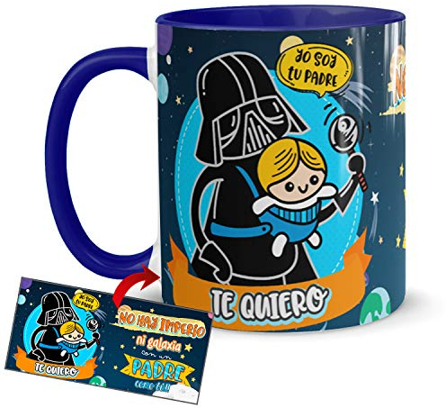 Kembilove Tazas de Desayuno para Padre – Tazas de color con Mensaje Papá Te Quiero – Ideal para el día del Padre
