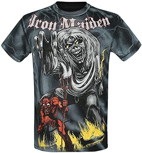 Iron Maiden Sketched Number of The Beast Allover Männer T-Shirt Allover M