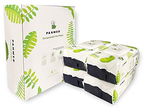 Panmer Pet Dog Wipes For All Pets Eco-Friendly Hypoallergenic Unscented Cleaning Wipes (400)
