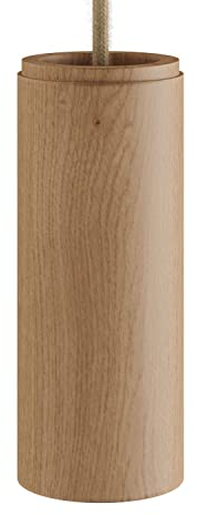 creative cables Tub-E14, Tube en Bois pour Spots avec Douille Double Anneau E14 - Neutre