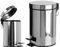 3 Litre Stainless Steel Pedal Bin for Kitchen Bathroom Toilet Rubbish Tray (Silver)