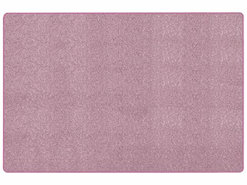 Primaflor Kurzflor Wohnzimmerteppich - Mumbai, Rosa, 200x300 cm, Viele Größen und Farben, Moderner Teppich für Kinderzimmer, Arbeits- und Schlafzimmer, Fußbodenheizung geeigneter Teppichläufer