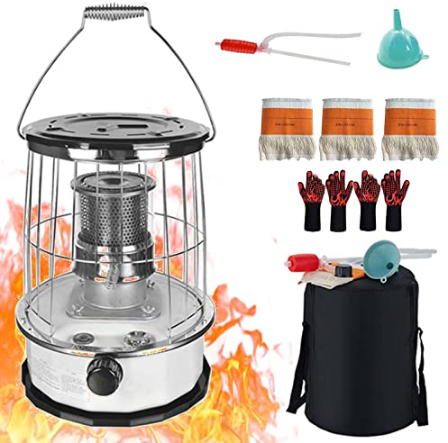 ZLECB Estufa De Queroseno Parafina,Estufa Camping de Queroseno Portátil, Estufa de Parafina Hornillos de Acampada, Multifunción Quemador de calefacción para Pesca,6L32.5X47CM