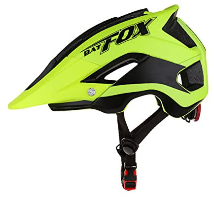 Leoyee Casque de vélo Taille réglable 56-62cm Casque de vélo Hommes Femmes Adultes Casque VTT avec visière Amovible (Noir Vert)