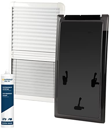 Ausstellfenster rahmenlos RW REAR Fenster 260 x 560 passend für Ducato Campingbus + Dichtstoff
