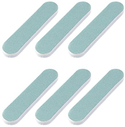 Faotup Sanding Sticks, 6Pcs - Sponge & Sandpaper, Metal Polishing, Jewelry Making, Nails, Model, Green & White, 3.54