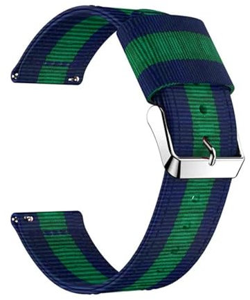 AEMALL Cinturino in tela di nylon da 22 mm per Garmin Venu 2/Active/Vivoactive 4 Smart Watch Band di ricambio Correa Bracciale Vivoactive4 (colore: verde blu, dimensioni: 22 mm Vivoactive 4)