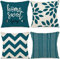 ZWJD Kissenbezug 50x50 4er Set Dekokissen Kissenbezüge Dekoration Outdoor Kissenbezüge Leinen Dekokissen für Schlafzimmer, Sofa, Stuhl, Bett, Garten (50 x 50 cm,Blaugrün)