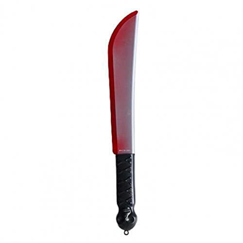 Tradineur - Machete con calavera - Apto para jóvenes y adulto - Complemento para disfraces en carnaval, Halloween u otras celebraciones. - 41 cm de longitud - Color Negro