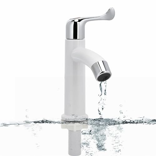 Wasserhahn Bad, Waschtischarmatur, Wasserhah Bad für Kaltwasser, für G1/2 Waschtischarmatur Nur Kaltwasser für Bad, Gäste WC