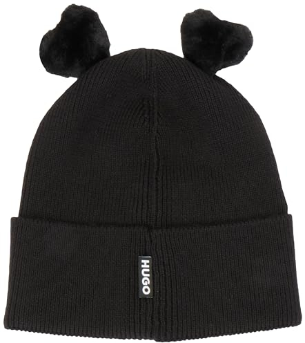 HUGO Damen Sadie_hat Beanie, Black1, Einheitsgröße EU