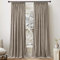 PONY DANCE Wohnzimmer Gardinen Samt Kräuselband (Gewicht: 300g/m²) Samtvorhänge Taupe 2er Set H 260 x B 132 cm Thermo Vorhang Kälteschutz Black Out Curtains Velvet Verdunklungsvorhänge