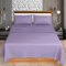 KOHSAR Lilac Double 4 Pieces Sheet Set (Flat Sheet + Fitted Sheet + 2 Pillowcases) - Lilac Bed Sheets Double Bedding Set - Easy Iron Double Bed Sheets Set - Poly Cotton Double Bed Sheet Set