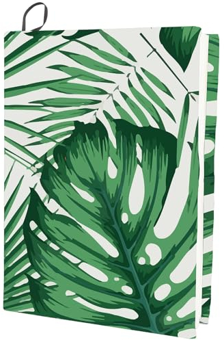 craspire Tropisches Blatt, Dehnbarer Bucheinband, Waldpflanzen, Waschbar, Wiederverwendbar, Große Nylon-Schutzhüllen, 9.4x15.7,(5) cm, Elastische Notizbuchhüllen, Geeignet Für Die Meisten