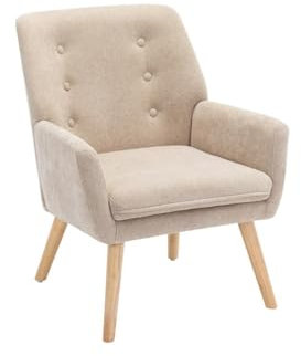 Vente-unique-Sessel - Stoff - Beige - SERINO