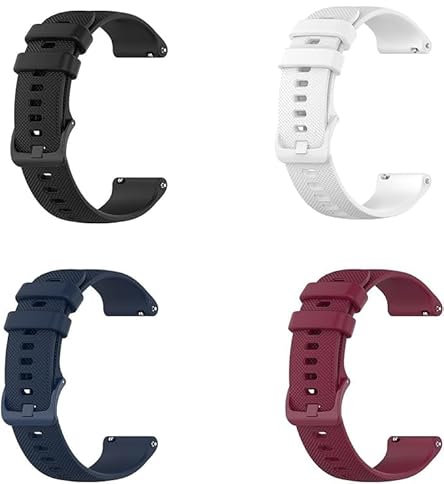 4 Stück 18mm Armband Kompatibel mit Withings Steel HR 36mm Armbänder, Sport Wasserdichtes Ersatzarmband Silikon Wechselarmband für Withings Steel HR 36mm Uhrenarmband für Herren Damen