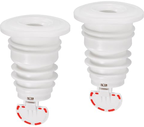 sourcing map 2Pcs Drain Pipe Seal Ring, Silicone Ring Washing Machine Sealing Plug Suitable for 40mm/1.57 PVC Drainage Pipes in Laundry Room Bathroom Bathtub, White