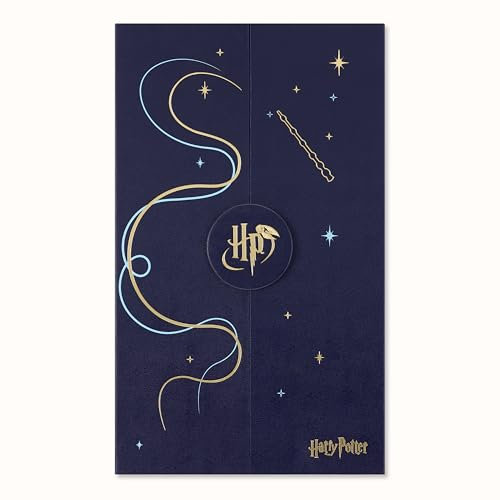 Moleskine Coffret Cadeau Monde des Sorciers Harry Potter Collection Sortilèges, Boîte Cadeau avec Stylo Roller, Ruban Washi, et Carnet Ligné Protego Maxima Couverture Phosphorescente, Large 13x21 cm